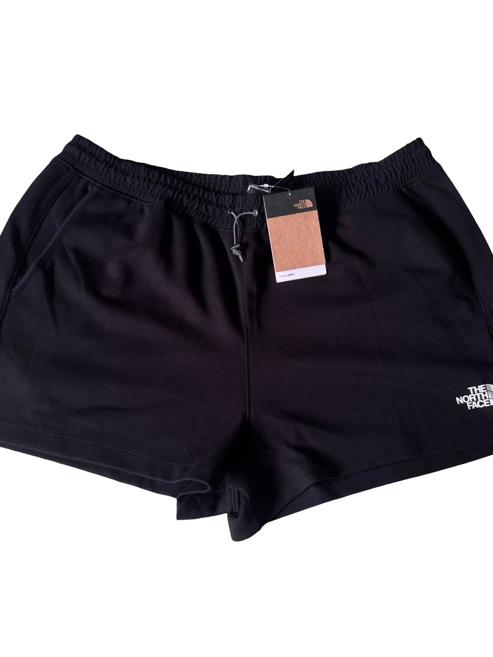 NWT The North Face Women’s Black Tech Fleece Drawstring Shorts Size XXL